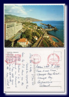 1976 Portugal Postcard Funchal Madeira Posted To Scotland ATM Red Meter - Maschinenstempel (EMA)