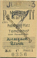 Deutschland - Monatskarte - Berlin Potsdamer Platz Tempelhof über Papestraße - Fahrkarte Berlin S-Bahn-Verkehr 3. Klasse - Europa