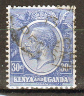 Kenya And Uganda 1922 King George V 30c In Fine Used Condition. - Kenya & Oeganda