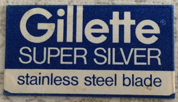 VINTAGE RAZOR BLADES ZILETI VEICOLI FAHRZEUGE GILLETTE SUPER SILVER STAINLESS STEEL BLADE - Razor Blades