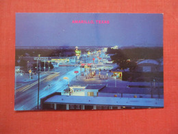 Night View  Highway 50 & 66 Gas Stations.   Amarillo  Texas > Amarillo   Ref 5444 - Amarillo