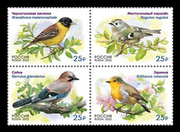 Russia 2022 Mih. 3084/87 Fauna. Birds. Songbirds MNH ** - Ungebraucht