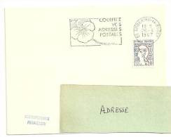 AIN - Dépt N° 01 = AMBERIEU En BUGEY  1967 = FLAMME Codée = SECAP Multiple ' PENSEZ + CODIFIEZ' = Pensée N° 1 - Code Postal