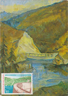 W0966- NEGOVANU DAM, WATER POWER PLANT, ENERGY, SCIENCE, MAXIMUM CARD, 1978, ROMANIA - Water