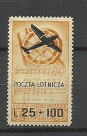 Polen POLAND In Exile Italy 1944 Air Mail Luftpost Air Plane Flugzeug * Poczta Osiedli Polskich W Italii Poczta Lotnicza - Verschlussmarken Der Befreiung