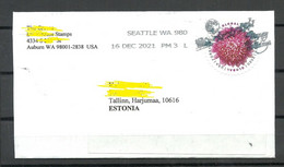 USA 2022 Cover To ESTONIA O Seattle - Lettres & Documents