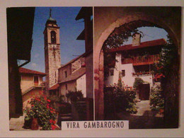 Vira Gambarogno. Schweiz. Zweibildkarte. AK. - Arogno