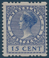 Pays BAS 1924 Effigie De La Reine Wilhelmine N°144* 15c Outremer De Roulette émis En Rouleaux Tres Frais TTB - Unused Stamps