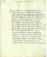 1772 LETTRE ROUEN JURISTE Pour Libraire Editeur à Paris De Bur  "à L'image Saint Paul " SUPERBE TEXTE - ... - 1799