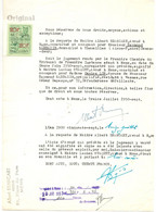 FISCAUX BELGIQUE 20F Sur Acte D'huissier 1957 - Documents