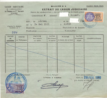 FISCAUX ALGERIE/ MONACO 1959 Algerie  SU 215F VIOLET Monaco N°12  50F ORANGE - Revenue