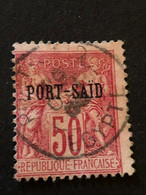 PORT SAID 50c Rouge Sage Type II  Oblitéré - Oblitérés