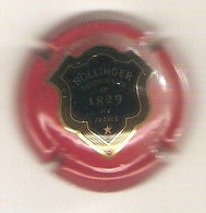 CAPSULE MUSELET CHAMPAGNE BOLLINGER AY FRANCE BLASON NOIR ET OR FOND ROUGE 1829 - Bollinger