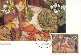 AD 15 - Maximum Card - Painting By Stanisław Wyspianski - Motherhood - Maximum Cards