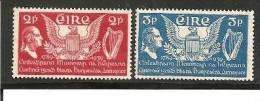 Irl Mi.Nr.69-70/  IRLAND -  US Verfassung (Harfe Etc.) 1938 ** MNH - Unused Stamps