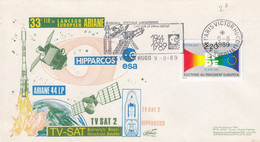 ESA - ARIANE 44PL - HIPPARCOS - TV SAT 2 - 33e TIR LANCEUR EUROPEEN 9.8.1989 /3 - Andere & Zonder Classificatie