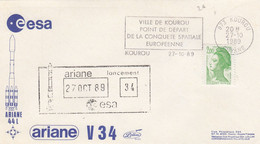 ESA - ARIANE 44L - 27.10.1989 V34 - KOUROU  /3 - Andere & Zonder Classificatie