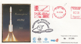 ESA - 10e ANNIVERSAIRE ARIANE 1989 - PARIS 24.12.89   /3 - Andere & Zonder Classificatie