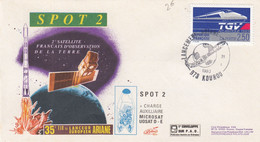 SPOT 2 - 35e TIR  LANCEUR EUROPEEN ARIANE  - KOUROU 21.1.1990  /4 - Andere & Zonder Classificatie