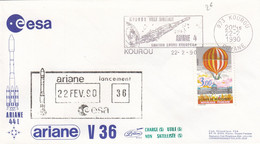 ESA - ARIANE 44L - 22.02.1990 V 36 - KOUROU    /4 - Andere & Zonder Classificatie