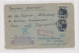 RUSSIA, 1929 ROSTOW Registered Cover To Germany Bad Condition - Covers & Documents