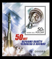 2011 Russia 1700/B145 50 Years Of The First Manned Flight Into Space 6,50 € - Ongebruikt