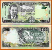 Jamaica P95, $100, Sir Donald Sangster / Dunn's River Falls, New Year - See UV - Jamaique