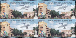 INDIA 2021, S. C. B. MEDICAL COLLEGE & HOSPITAL,  CUTTACK,, Platinum Jubilee,  Block Of 4, MNH(**) - Nuevos