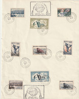 Document A4 Année Géographique Internationale 1957 1958 Avec Timbres - Used Stamps