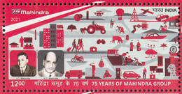 INDIA 2021, 75 Years Of MAHINDRA GROUP, Industries, Transport,  MNH(**) - Nuevos