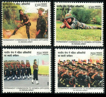 INDIA 2022 SET/4 STAMPS PERMENENT COMMISSION TO WOMEN OFFICERS IN THE INDIAN ARMY .MNH - Nuevos
