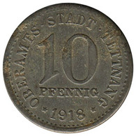 ALLEMAGNE - TETTNANG - 10.1 - Monnaie De Nécessité - 10 Pfennig 1918 - Monétaires/De Nécessité