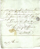 1816 BANQUE FINANCE NEGOCE De Nancy Pour MANUFACTURE De Faïencerie De St Clement Cuny Receveur V.HISTORIQUE - 1800 – 1899