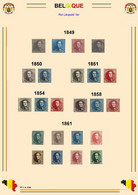 Belgique 1849/61 - Création Support De Timbres - Zonder Classificatie
