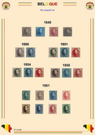 Belgique 1849/61 - Création Support De Timbres - Unclassified