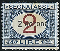 ITALY ITALIA DALMAZIA 1922 SEGNATASSE 2 CORONA (Sass. 3) NUOVO MNH ** OFFERTA! - Dalmazia