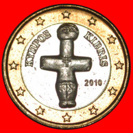* GREECE: CYPRUS ★ 1 EURO 2010 MINT LUSTRE! UNCOMMON YEAR! LOW START ★ NO RESERVE! - Chipre