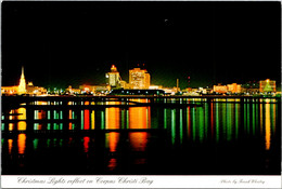 Texas Corpus Christi Christmas Lights Reflect On Corpus Christi Bay - Corpus Christi