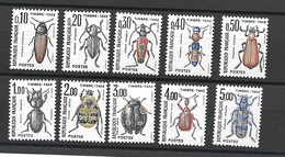 France 1982 - 1983 Insect Postage Dues Set Of 10 MNH - Autres & Non Classés