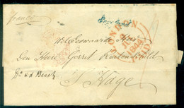 Engeland 1844 Brief (geen Tekst) Van London Naar Scheurleer Den Haag Franco Korteweg 146 - ...-1840 Precursores