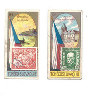 Chromos TCHECOLOSVAQUIE CZECHOSLOVAKIA Flag Drapeau Stamp Timbre Bien 2 Scans Rare 60 X 30 Mm Pub: Victoria - Victoria