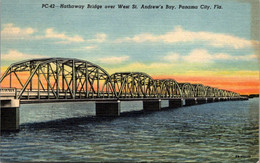 Florida Panama City Hathaway Bridge Over West St Andrews Bay Curteich - Panama City