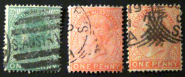 Australia - South Australia - 3 X One Penny -  Used  - Look Scan - Oblitérés