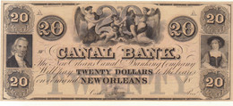 Billet De 20 Dollars 1850 : Non émis : New Orleans   : état   Bon   ///  Réf. Janv. 22 - Devise De La Confédération (1861-1864)