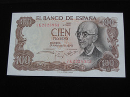 ESPAGNE - Cien  100 Pesetas 1970 - El Banco De ESPANA   **** ACHAT IMMEDIAT ****    BILLET PROCHE DU NEUF - [ 4] 1975-… : Juan Carlos I