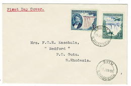 Ref 1519 - 1955 FDC Cover 1s/3d Rate Gutu Southern Rhodesia - Rhodesia & Nyasaland (1954-1963)