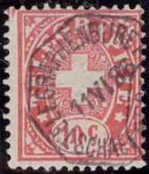 Heimat SH SCHAFFHAUSEN 1886-06-11  Telegraphen-Stempel Auf 10 Rp. Telegraphen-Marke Zu#14 - Telégrafo