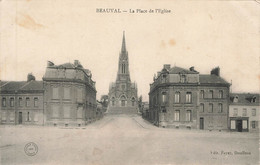 BEAUVAL : LA PLACE ET L'EGLISE - Beauval