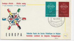 3662  FDC Brussel 1959, Europees Philat. Salon , Tema Europa ,. - 1951-1960