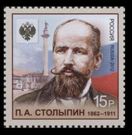 2012 Russia 1800 150 Years Of The Statesman P.A. Stolypin 1,80 € - Ongebruikt